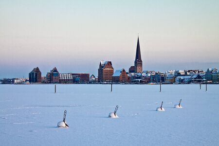 Winter time in Rostock (Germany).の写真素材