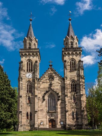 A church in Sonneberg  Germany  の写真素材