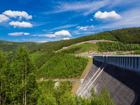 The reservoir in Unterweissbach  Germany  の写真素材
