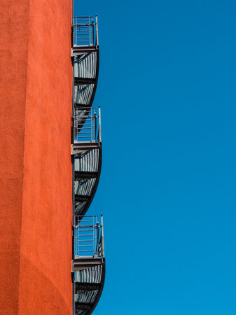 Exterior stairs on a building 