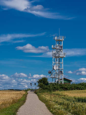 Radio tower on the lighthouse of Bastorf  Germany  の写真素材