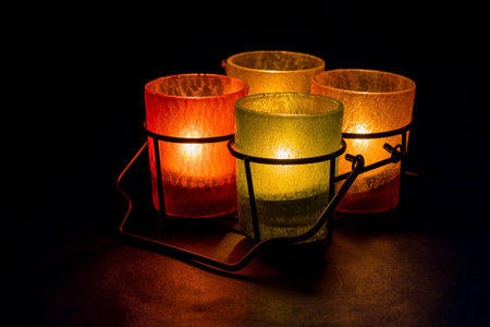 Burning tealights 