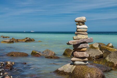 The Baltic Sea coast on Ruegen  Germany  の写真素材