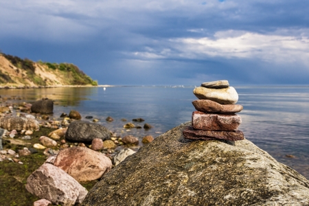 On shore of the Baltic Sea の写真素材