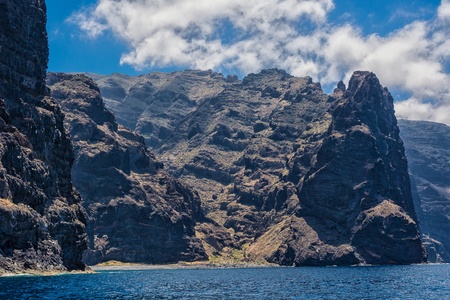 On shore of the Atlantic Ocean on the island Tenerife の写真素材