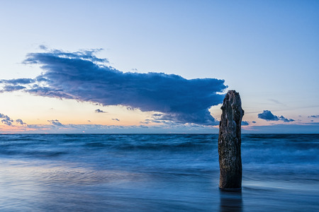 Evening on shore of the Baltic Sea の写真素材