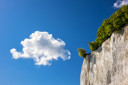 Chalk cliff on the island Ruegen in Germany の写真素材