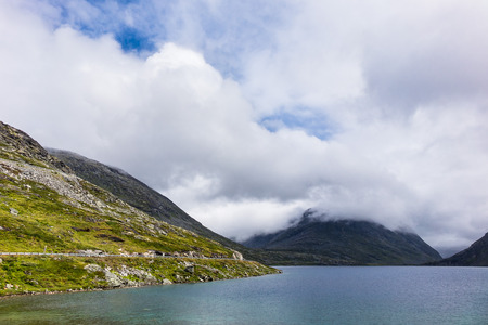 A lake near Geiranger in Norway.の写真素材