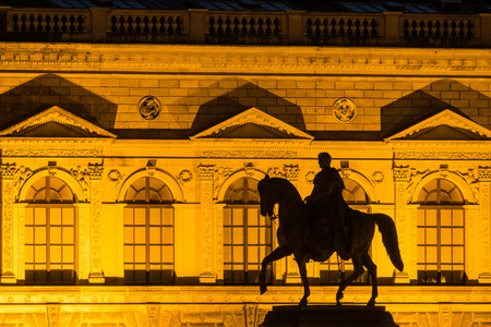 Horseman sculpture in Dresden (Germany).の写真素材