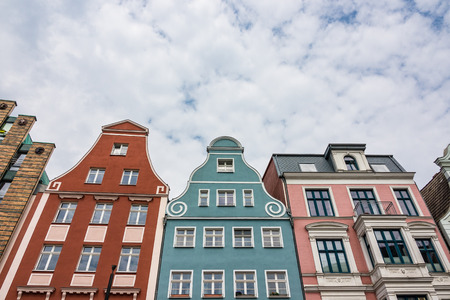 Detail of Buildings in Rostock, Germany.の写真素材