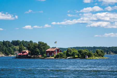 Archipelago on the Baltic Sea coast in Sweden.の写真素材