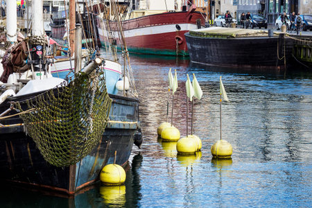Port Nyhavn in the city Copenhagen, Denmark.の写真素材