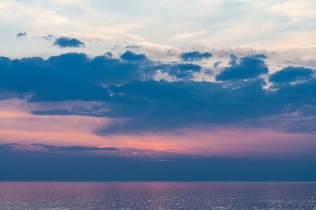 Evening on shore of the Baltic Sea.の写真素材