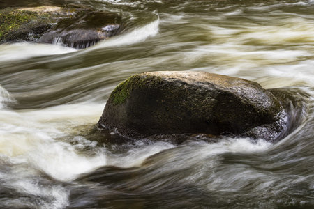 Landscape with river Bode in the Harz area, Germany.
