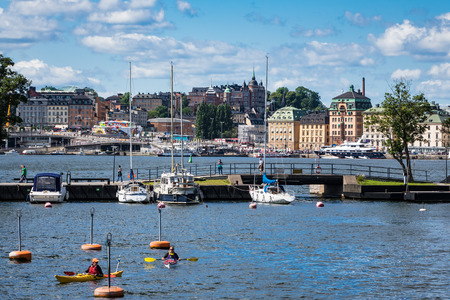 View to the capital of Sweden, Stockholm.のeditorial素材