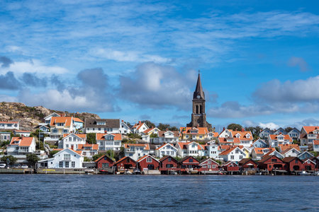 View to the city Fjaellbacka in Sweden.