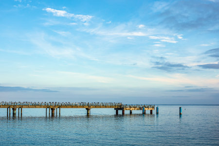 Pier in Sassnitz on the island Ruegen, Germany.