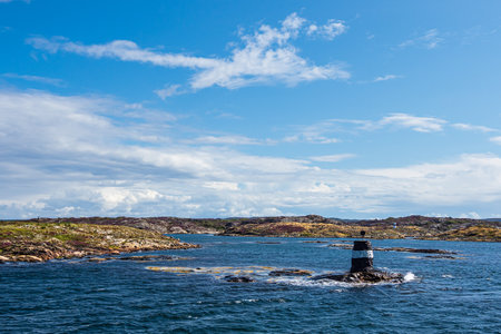 Lighthouse on the island Orust in Sweden.の写真素材