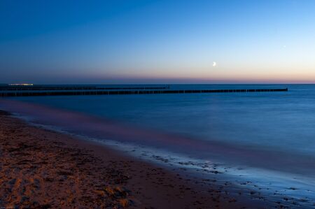 Sunset over the seaの写真素材