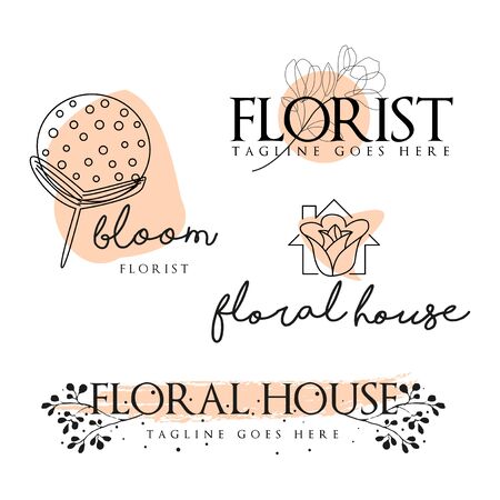 set for flower shop or floristのイラスト素材