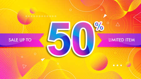 Gradient sale background with discount Free Vectorのイラスト素材
