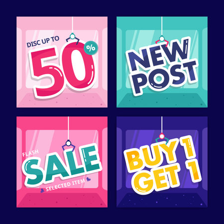 Collection of discount numbers for sale poster with claw machine conceptのイラスト素材