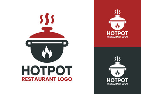 A creative hotpot restaurant  designed for cultural cafes, family eateries, and soup cuisine shops.のイラスト素材