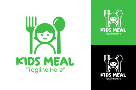 A minimal kids meal  crafted for playful cafes, family snack brands, and modern fast food packaging.のイラスト素材