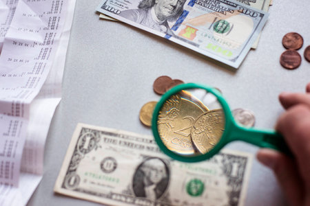 financial management, man studying financeの写真素材