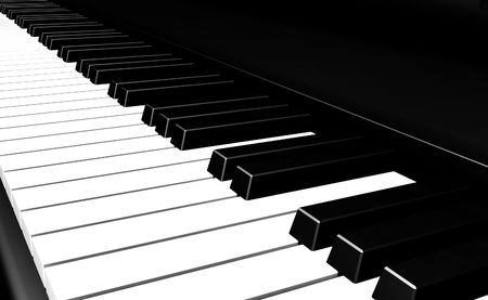 keys from black pianoの写真素材