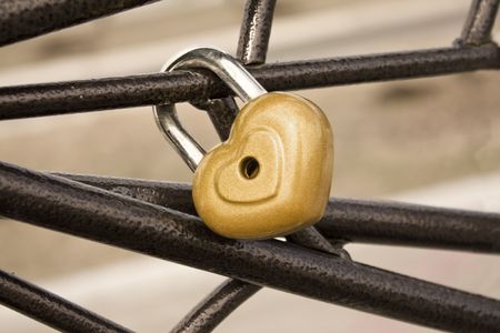 Locked heartの写真素材