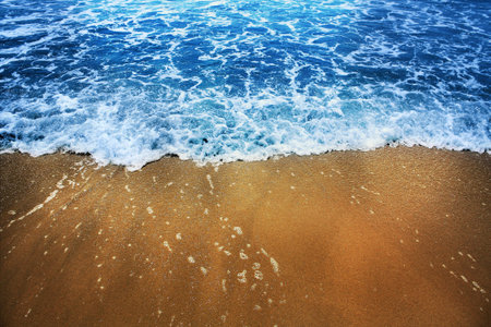 Golden sand and blue sea