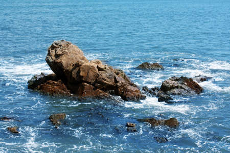 Rock in the seaの写真素材