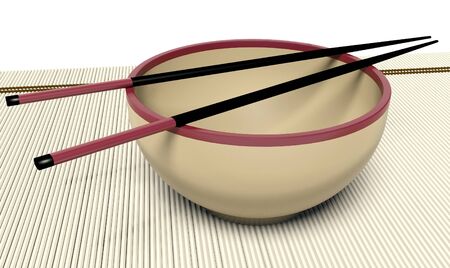 Dish and chopstickの写真素材