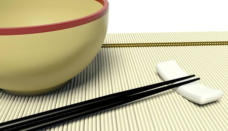 Dish and chopstickの写真素材