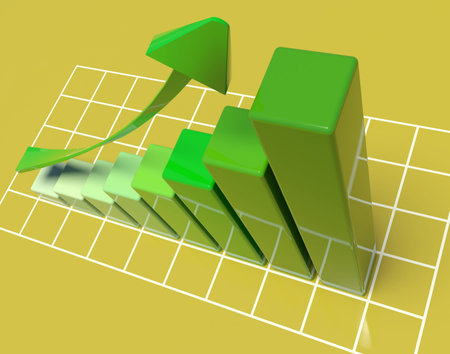 Green graph and arrow