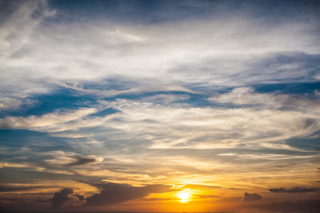 Tropical sunsetの写真素材