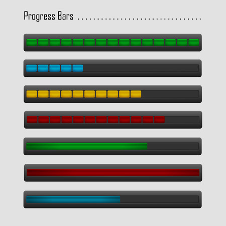 Line Progress loading bar. Vector element.のイラスト素材