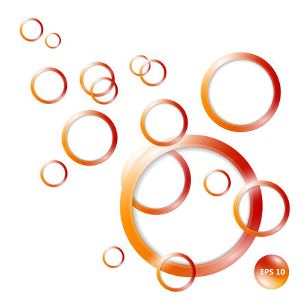 Circle 3D abstraction background, vector illustrationのイラスト素材