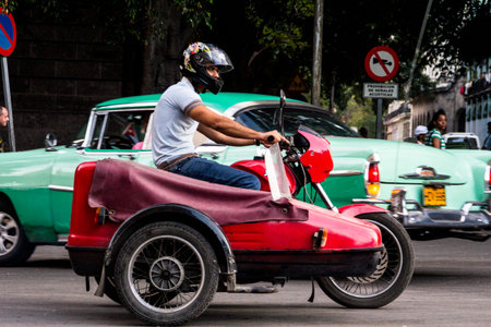 old motorcycle in cuba