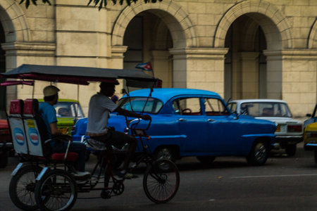 old car in cuban street