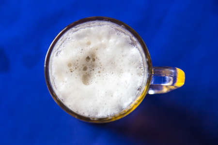 beer glass at outdoorsの写真素材