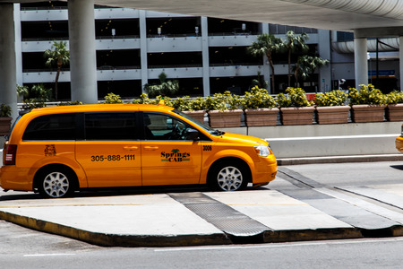 taxi car at miami airportのeditorial素材