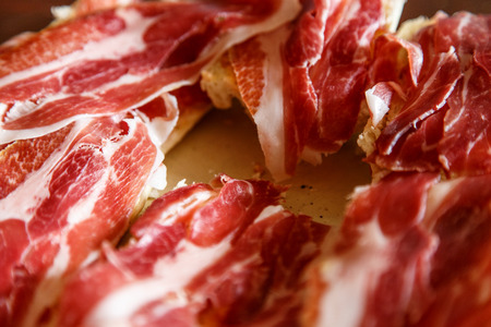 jamon in dishの写真素材