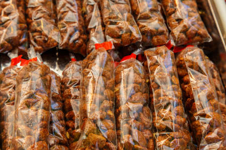 caramelized almonds groupの写真素材