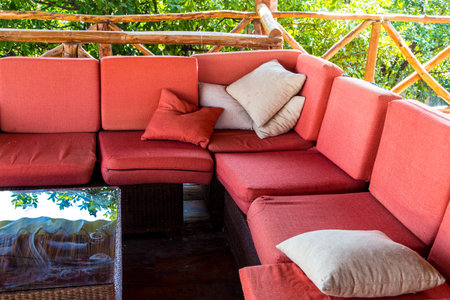 Armchair Outdoors with table