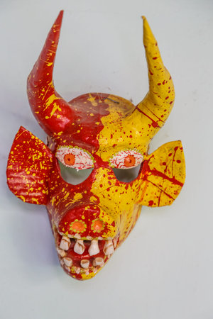 handmade typical American dominican maskの写真素材