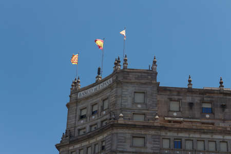 Barcelona, Catalunya- june 12th 2015: bank of spainのeditorial素材
