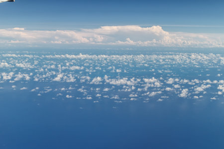 aerial sky view from a plane