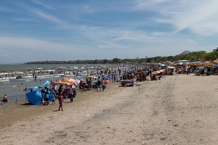 San Jorge beach port, in Nicaraguaのeditorial素材